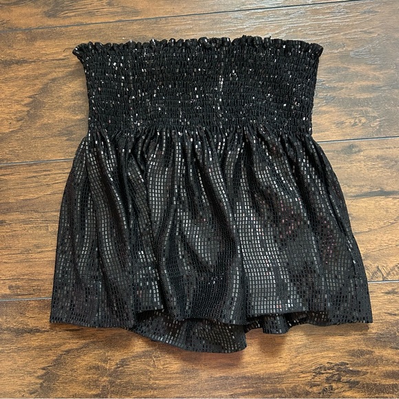 QUEEN OF SPARKLES BLACK SPARKLY SKORT - Picture 1 of 5